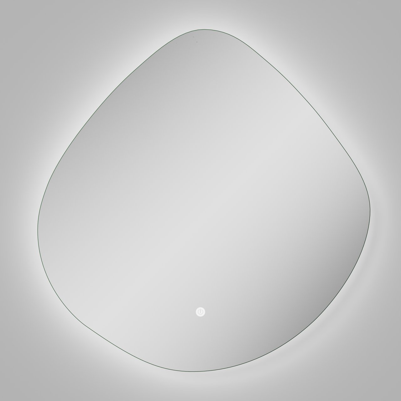 Luca Varess Organic organische badkamerspiegel 60 x 60 cm met spiegelverlichting en anti-damp