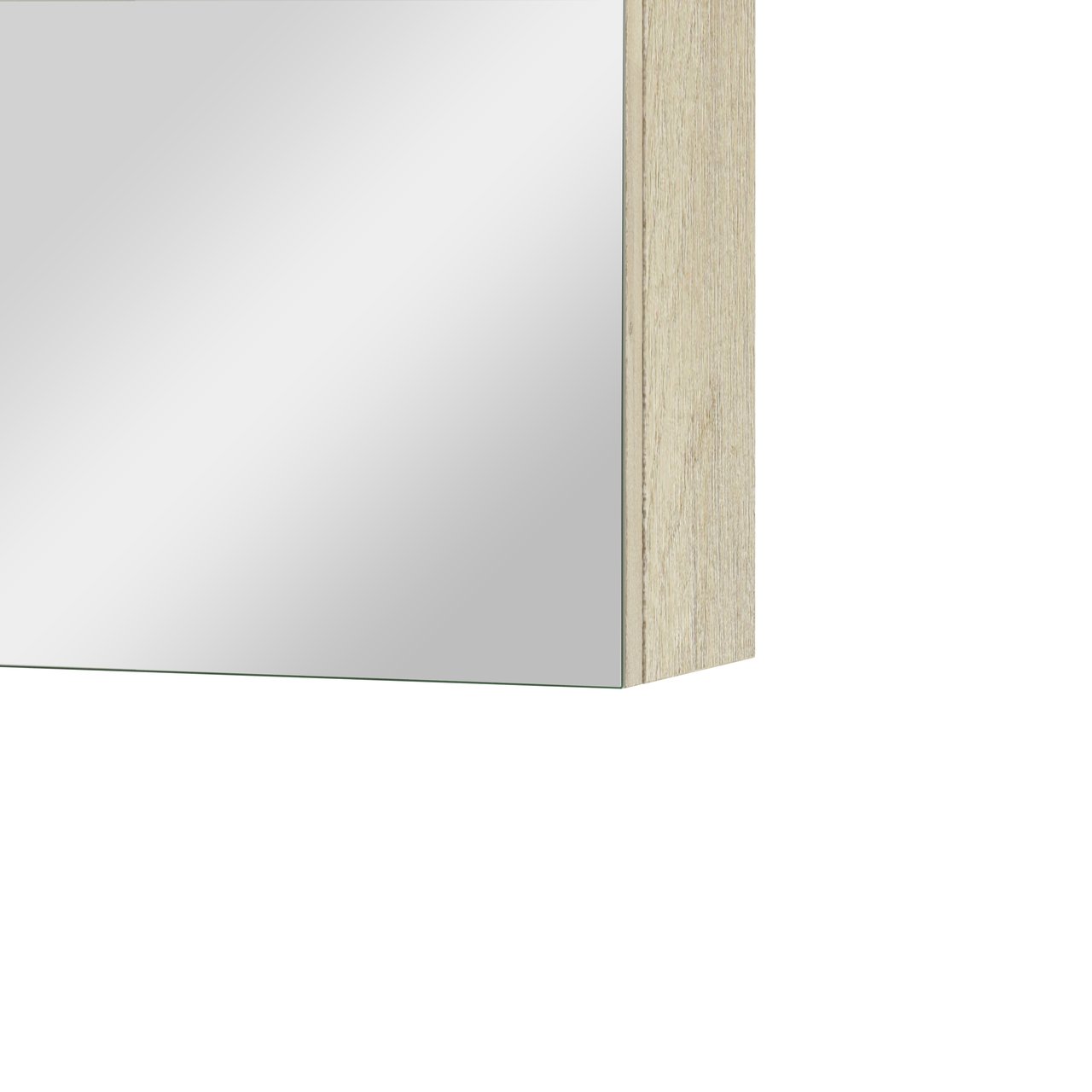 Linie Montro Spiegelschrank Bad: 80 x 75 cm, Eiche Natur