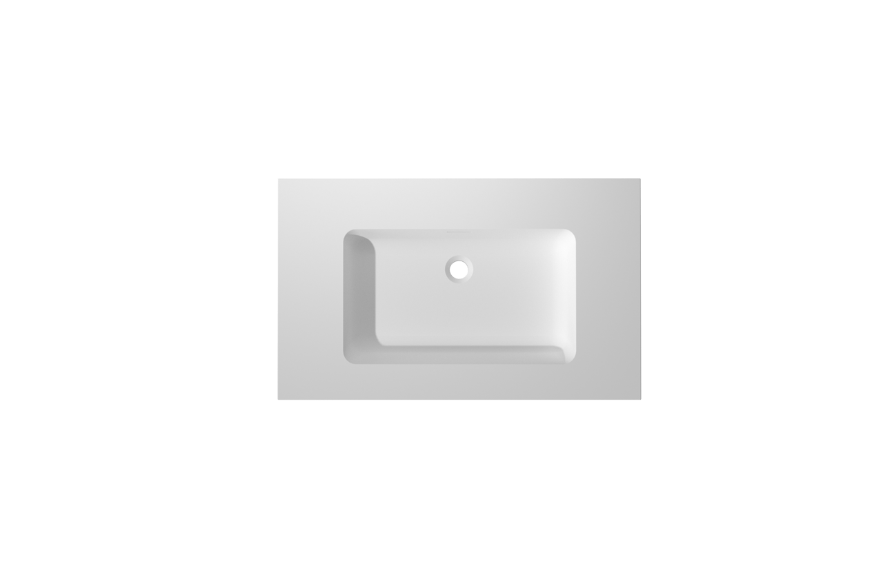 Storke Mata High Einzelwaschtisch, Solid Surface matt, 85 x 52 cm
