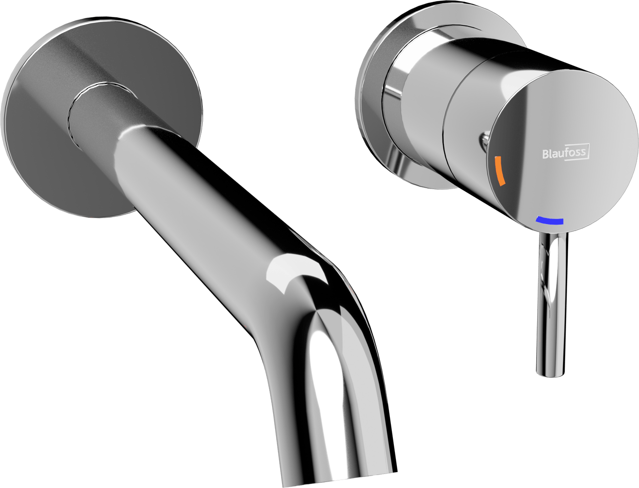 Blaufoss Round 2.0 EcoStart robinet de lavabo encastré chrome brillant incl élément intégré