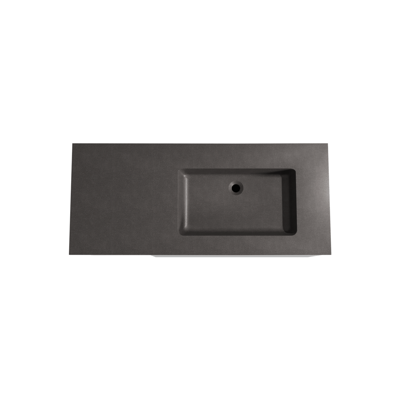 Storke Edge zwevend badmeubel 120 x 52 cm hoogglans wit met Scuro asymmetrisch rechtse wastafel in kwarts mat zwart