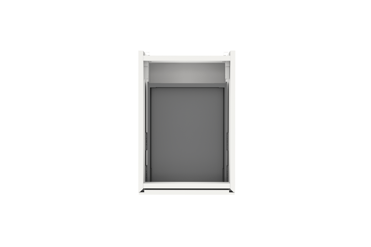 Storke Edge hängender Waschbeckenunterschrank: 35 x 52 cm, Weiß matt, 2 Schubladen
