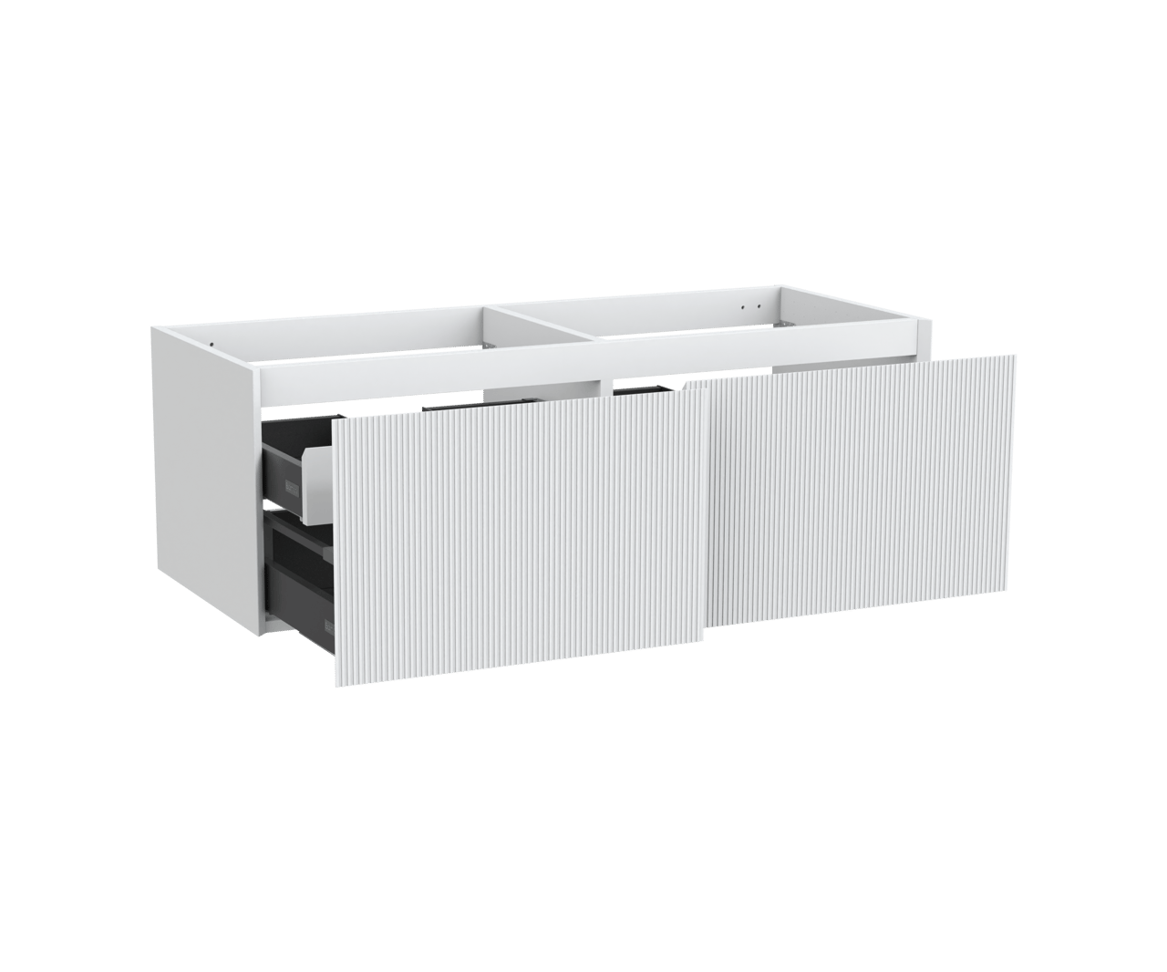 Balmani Fila by Mitra meuble sous-vasque suspendu 135 x 55 cm blanc mat 4 tiroirs