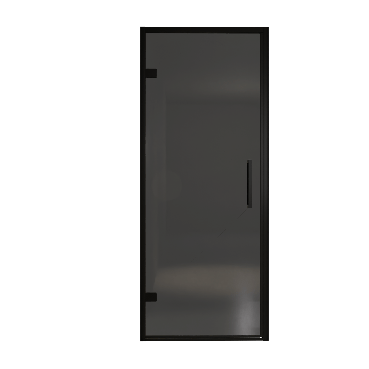 Balmani Senses Design douche draaideur links 90 cm x 210 cm Rookglas, Zwarte profielen, met coating