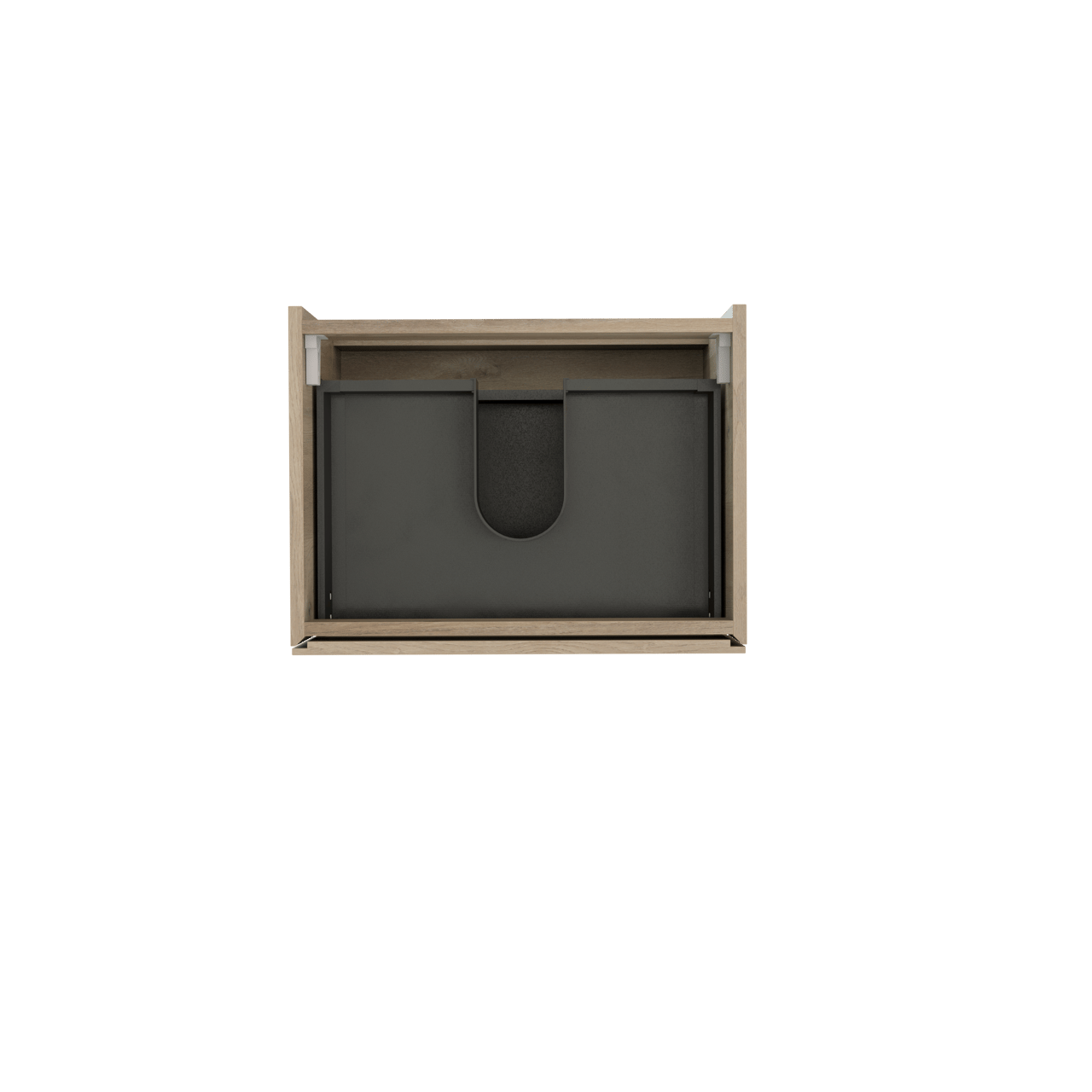 Storke Edge zwevende wastafelonderkast 60 x 46 cm ruwe eik 2 lades