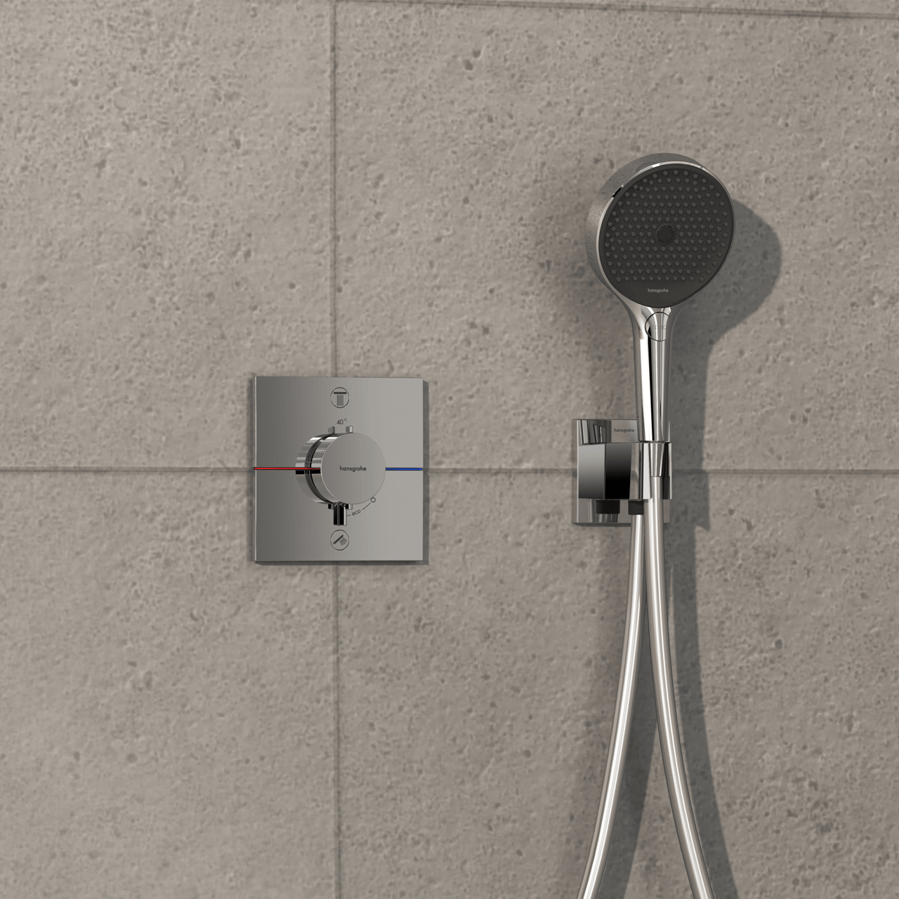 Hansgrohe Showerselect Comfort E thermostat encastrable 2 sorties chrome brillant