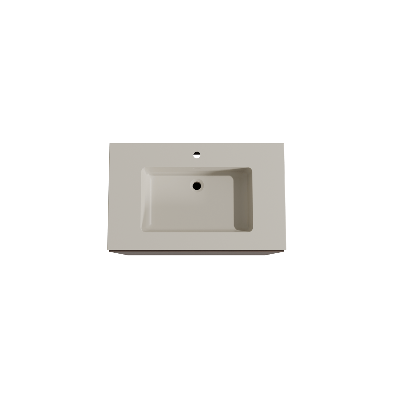 Storke Edge meuble salle de bains à poser 85 x 52 cm noyer avec Diva plan simple en top solid soie grise