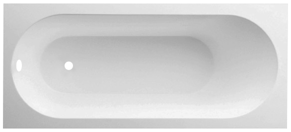 Villeroy & Boch Oberon 1-Personen-Einbaubadewanne: 180 x 80 cm, Quaryl, Weiß Glänzend