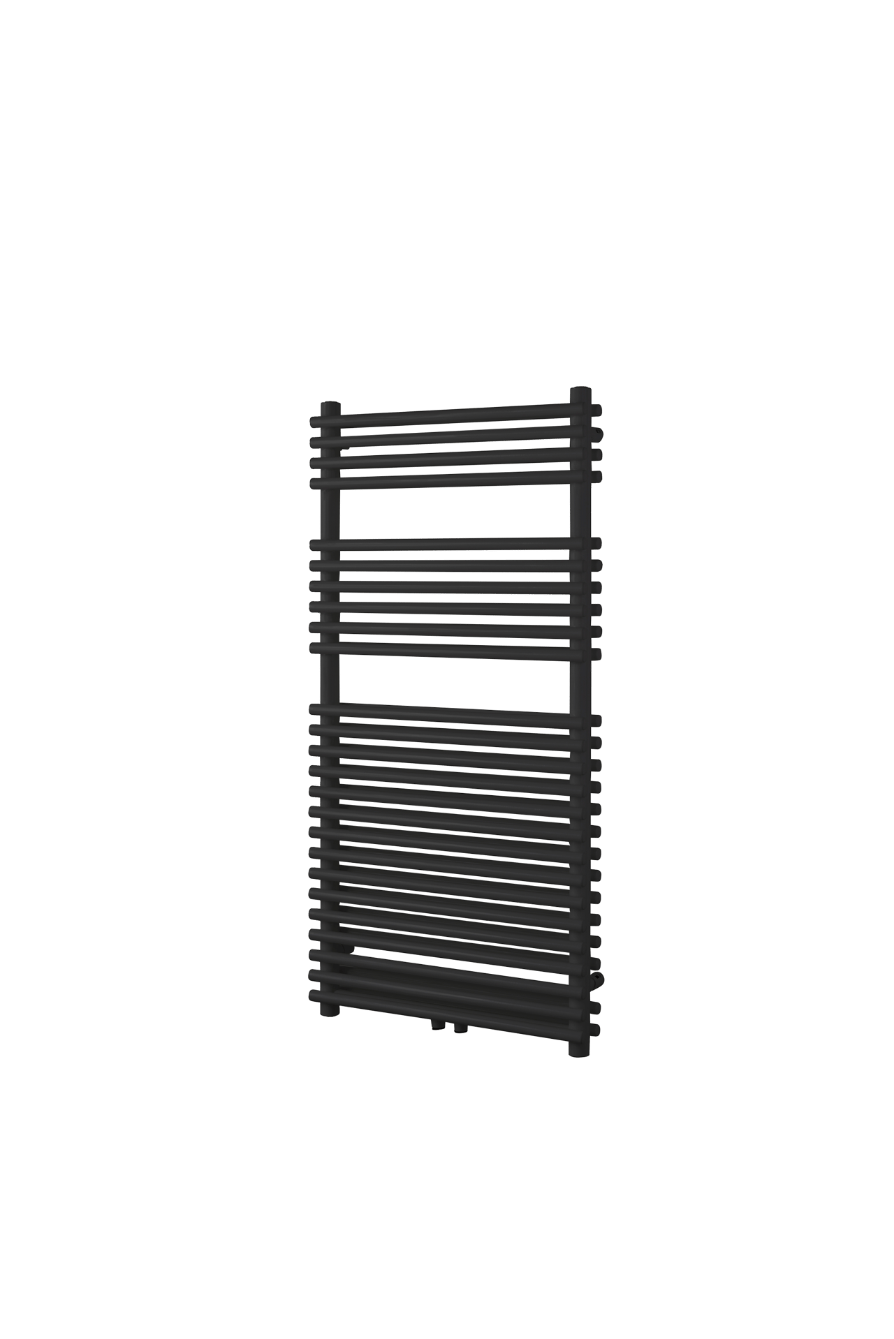 UNIQUEMENT POUR ALLEMAGNE - Vipera Alegria sèche-serviettes double 60 x 120 cm chauffage électrique noir mat raccordements latéral et central possibles 1.192W, résistance incluse