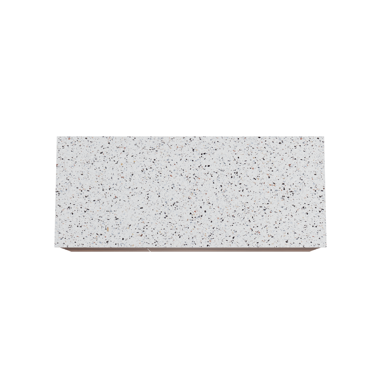 Balmani Mitra meuble salle de bains suspendu 135 x 55 cm noyer avec Stretto tablette simple ou double en blanc/noir mat terrazzo