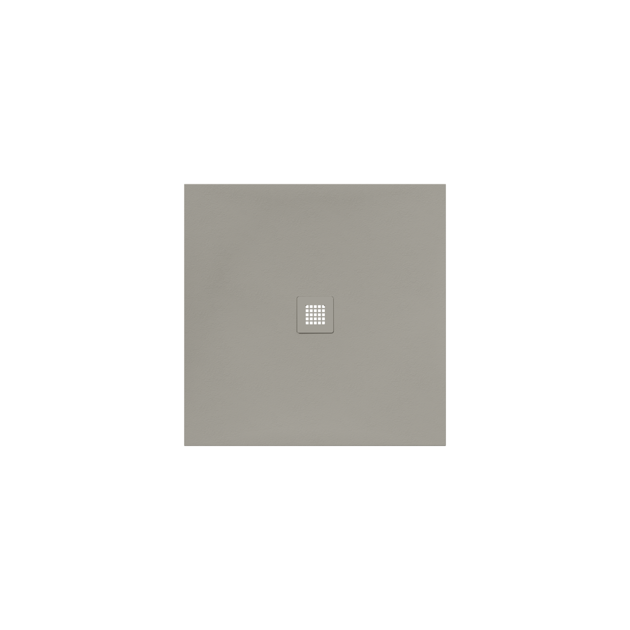 Luca Varess Classy douchebak 90 x 90 cm composietmarmer  mat lichtgrijs rock structuur