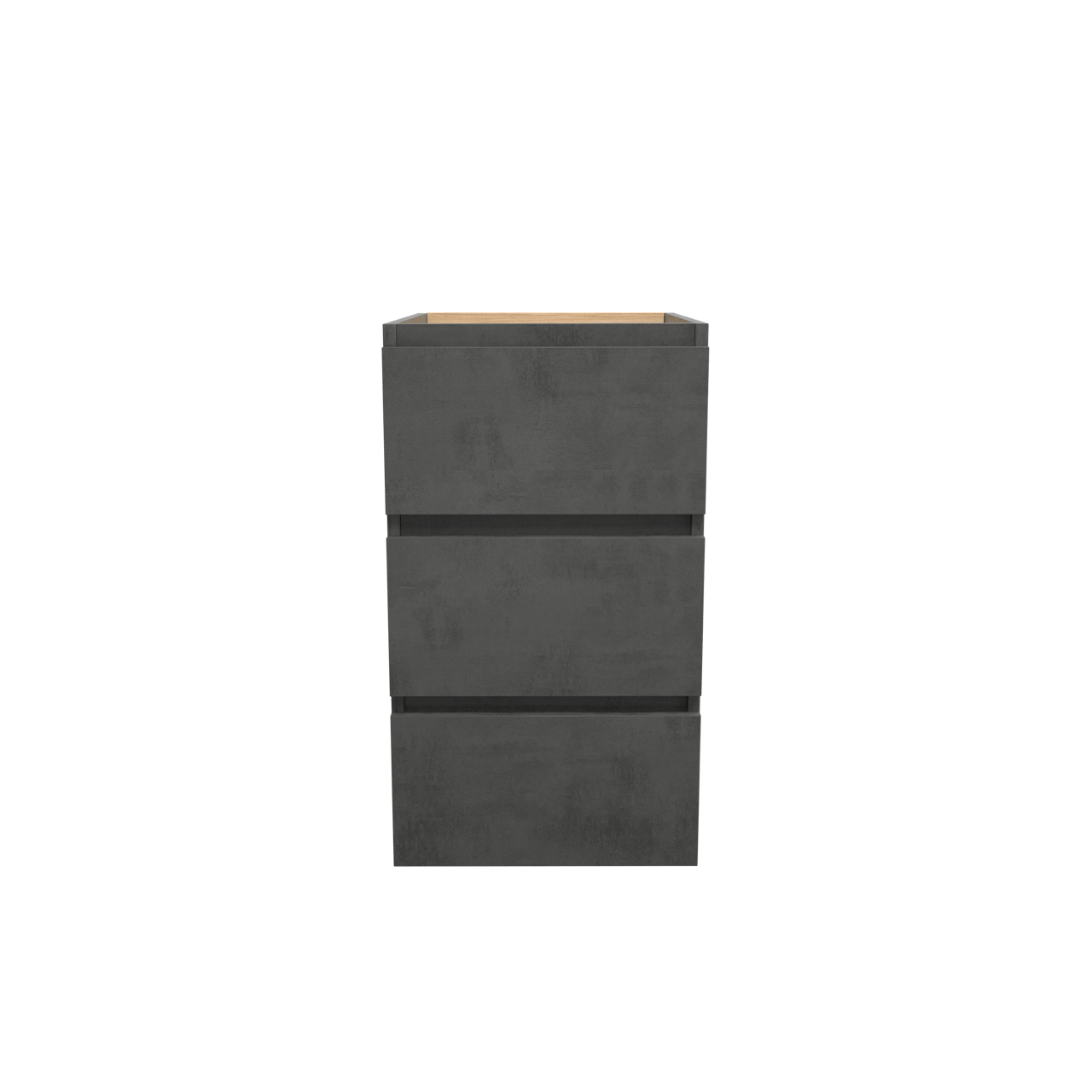 Balmani Lucida staande wastafelonderkast 45 x 55 cm beton donkergrijs 3 lades