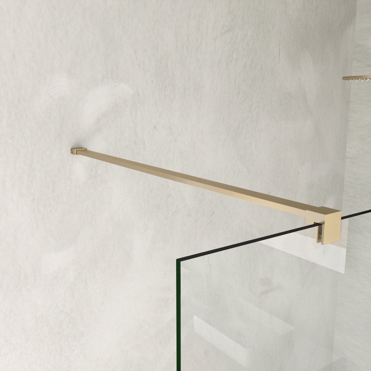 Balmani Modular douche à l'italienne 150 x 200 cm verre transparent profil Champagne Gold brossé