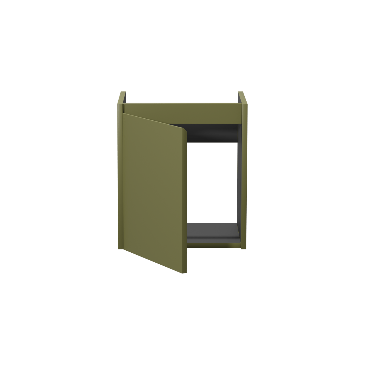 Storke Seda zwevende wastafelonderkast 45 x 35 cm olijfgroen deur