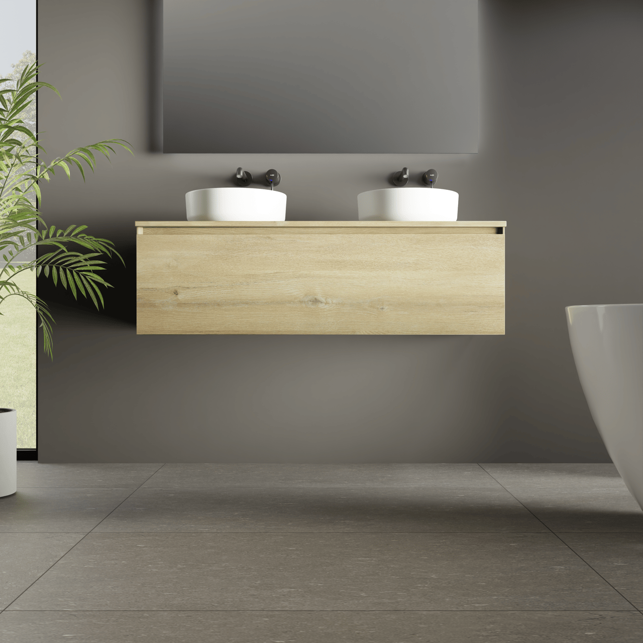 Carruzo Sierra keramische vloer- en wandtegels 2 stuks 60x120cm Grafito