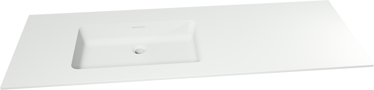 Storke Mata vasque asymétrique gauche solid surface mat 150 x 52 cm