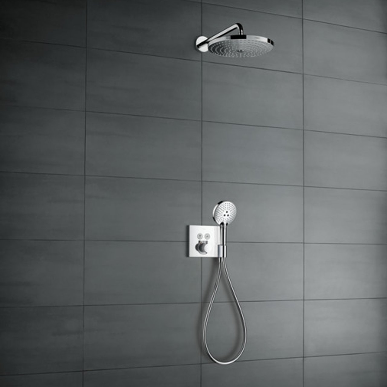 Hansgrohe Raindance Select S 300 Regendusche Duschkopf: Rund, Wandmontage, 30 cm, Chrom Glänzend
