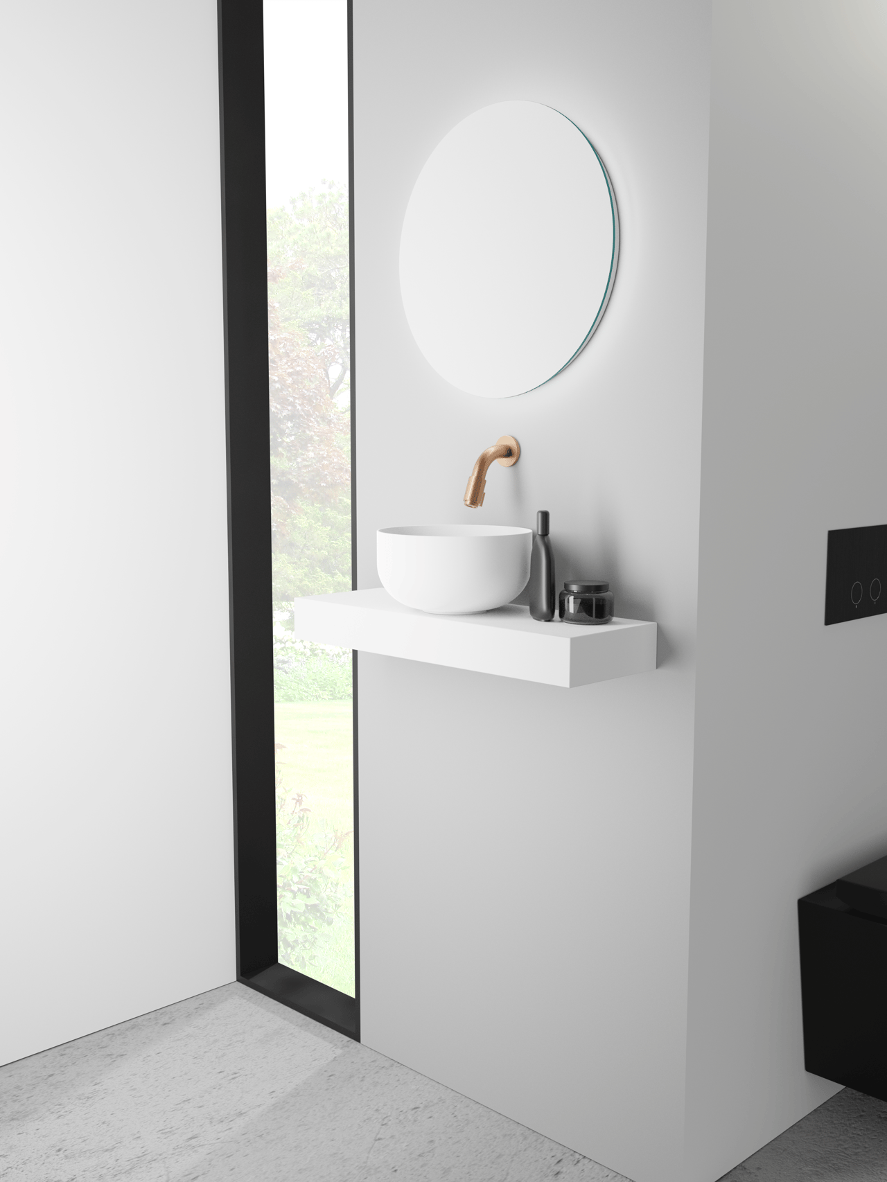 Balmani Nova fonteintje 60 x 20 cm matte Solid Surface