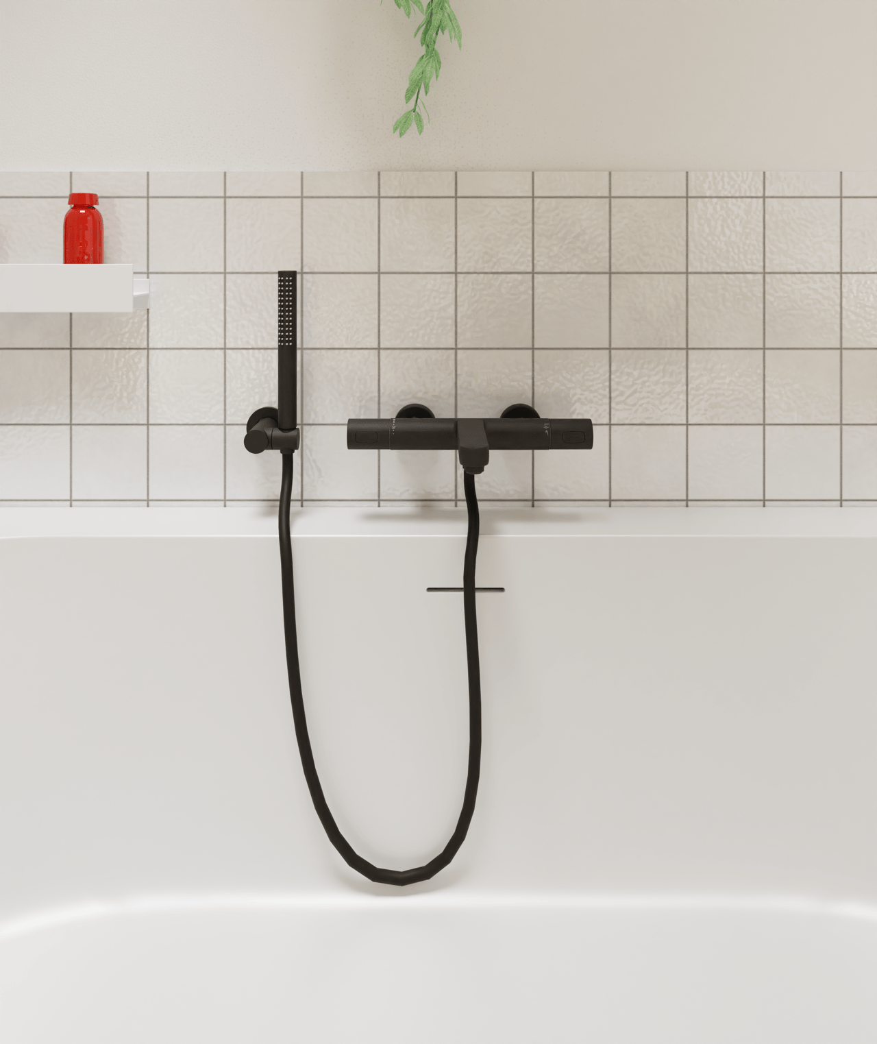 Luca Varess Laguna 2-Personen halb freistehende Badewanne: 170 x 85 cm, Acryl, Weiß matt