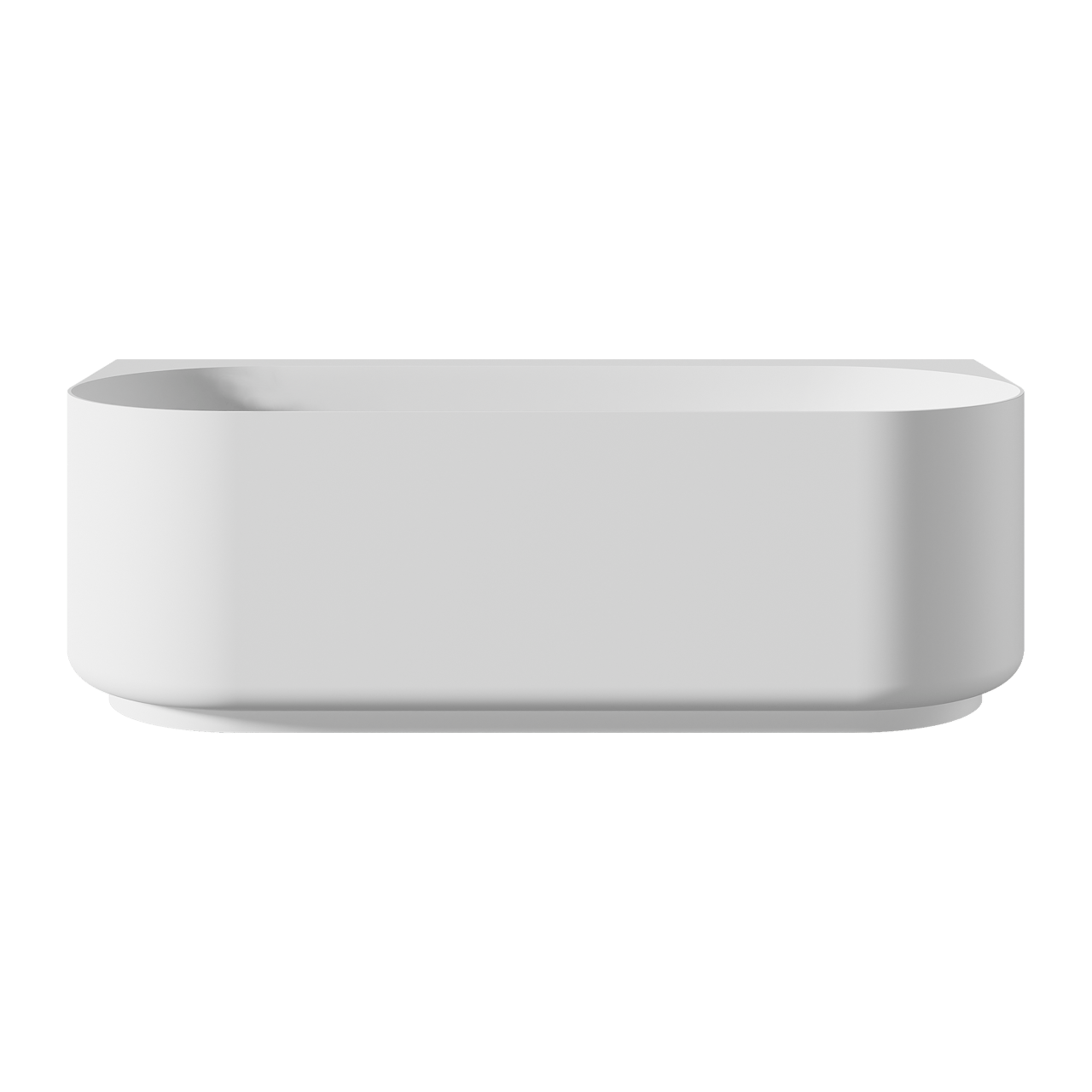 Balmani Scala baignoire semi-îlot ovale 175 x 80 cm Solid Surface blanc mat