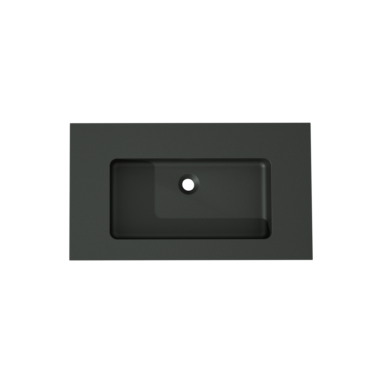 Storke Scuro enkele wastafel mat kwarts 80 x 46 cm
