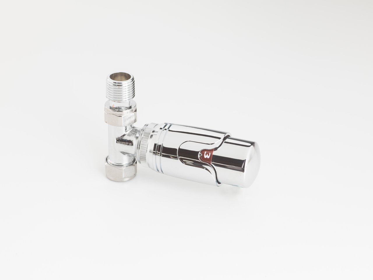 Vipera Frenti thermostatische radiatorkraan 180° rechte aansluiting chroom
