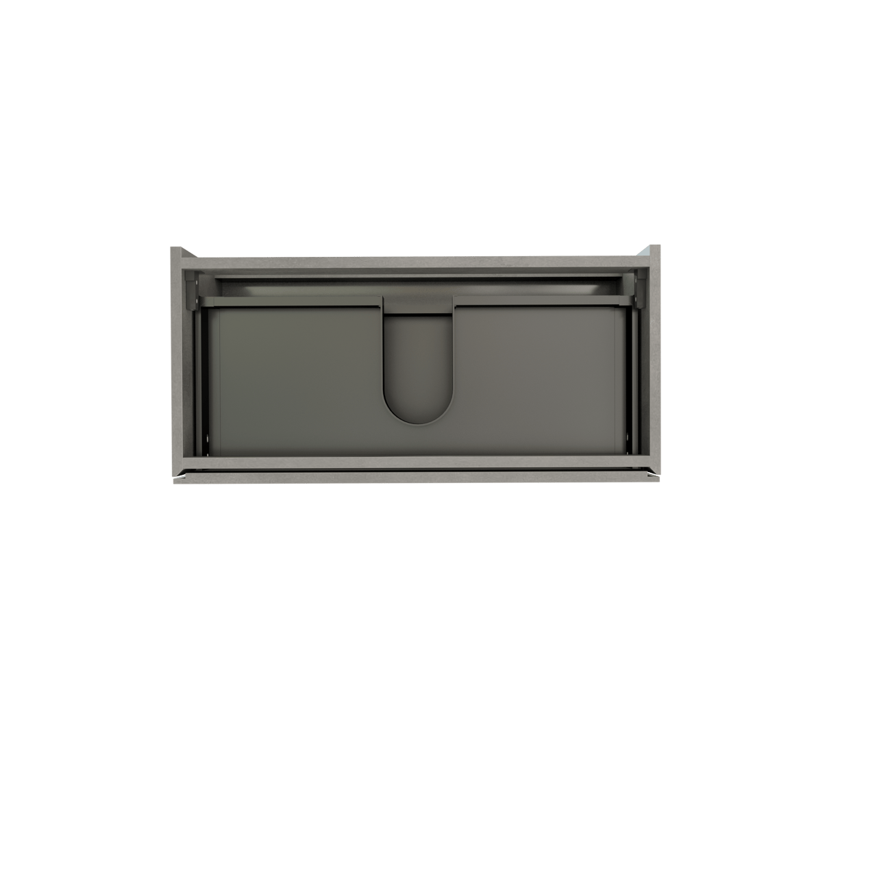 Storke Edge zwevende wastafelonderkast 80 x 40 cm beton donkergrijs 2 lades