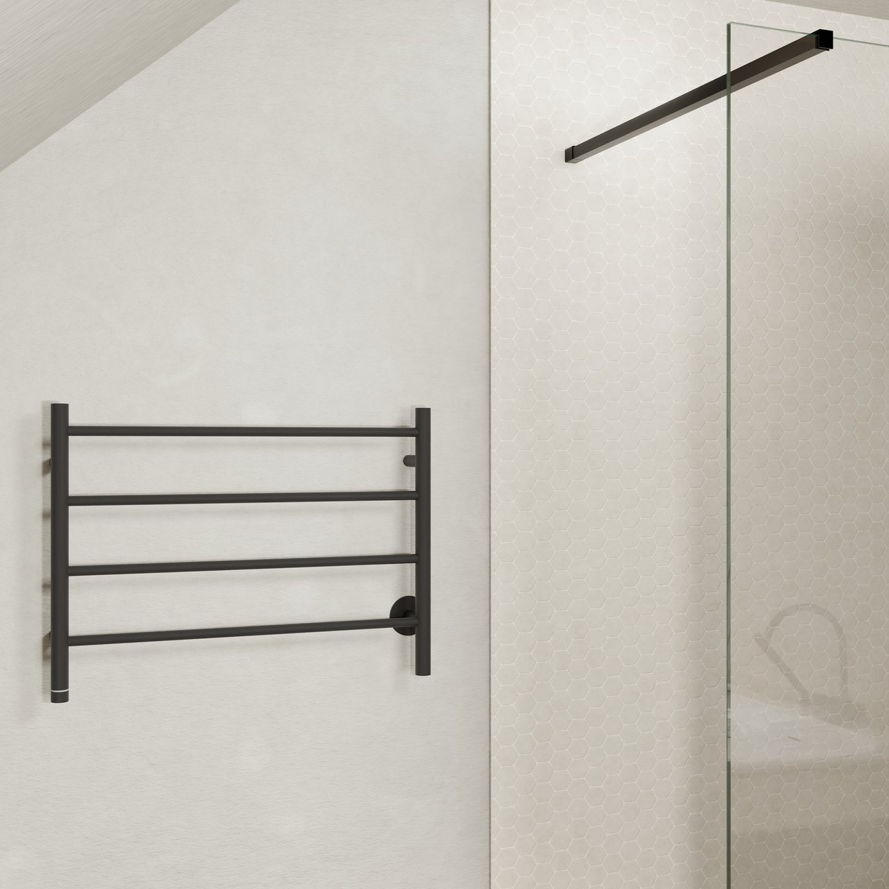 Blaufoss Odda Basso Handtuchwärmer 55 x 75 cm Schwarz matt 50W