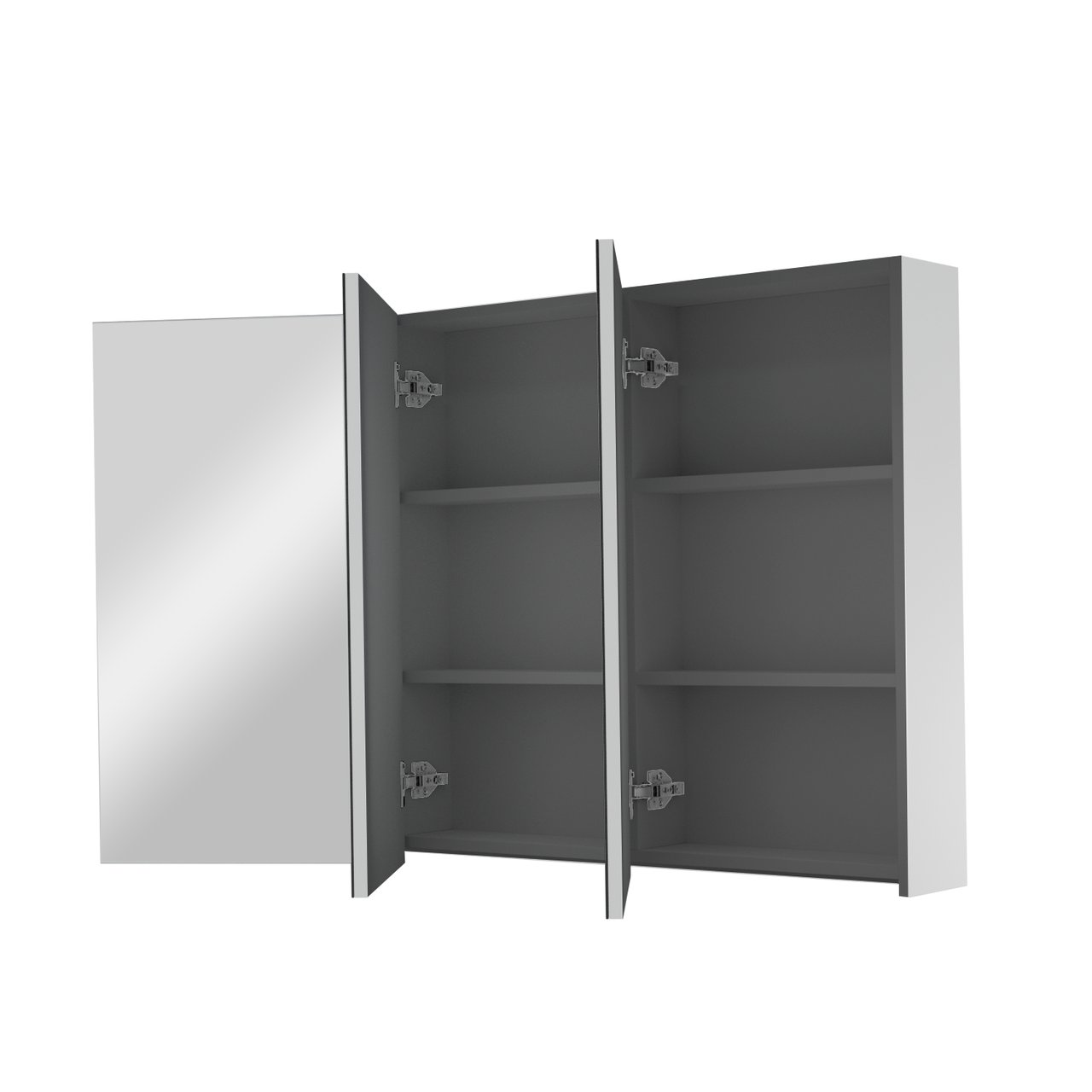 Linie Montro spiegelkast 120 x 75 cm Glanzend Wit