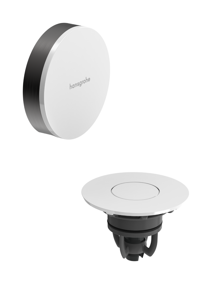 Hansgrohe Flexaplus set de finition pour vidage et trop-plein baignoire Brushed Black Chrome