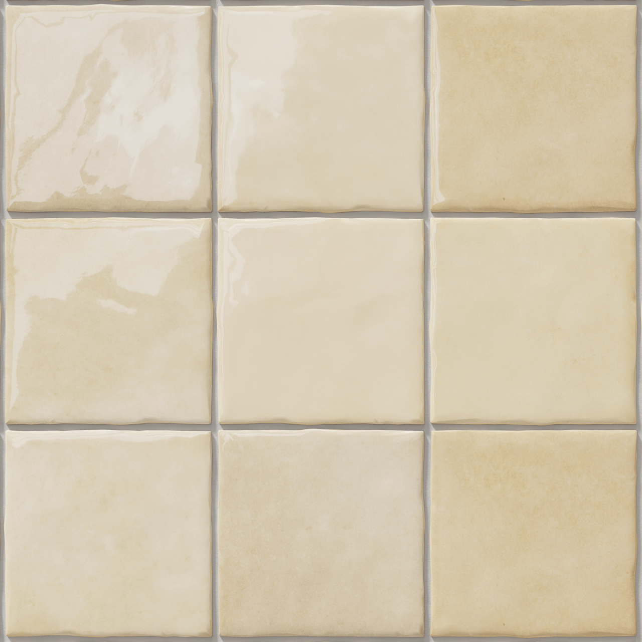 Carruzo Medina keramische Wandfliesen 45 Stück, 10x10cm Crema