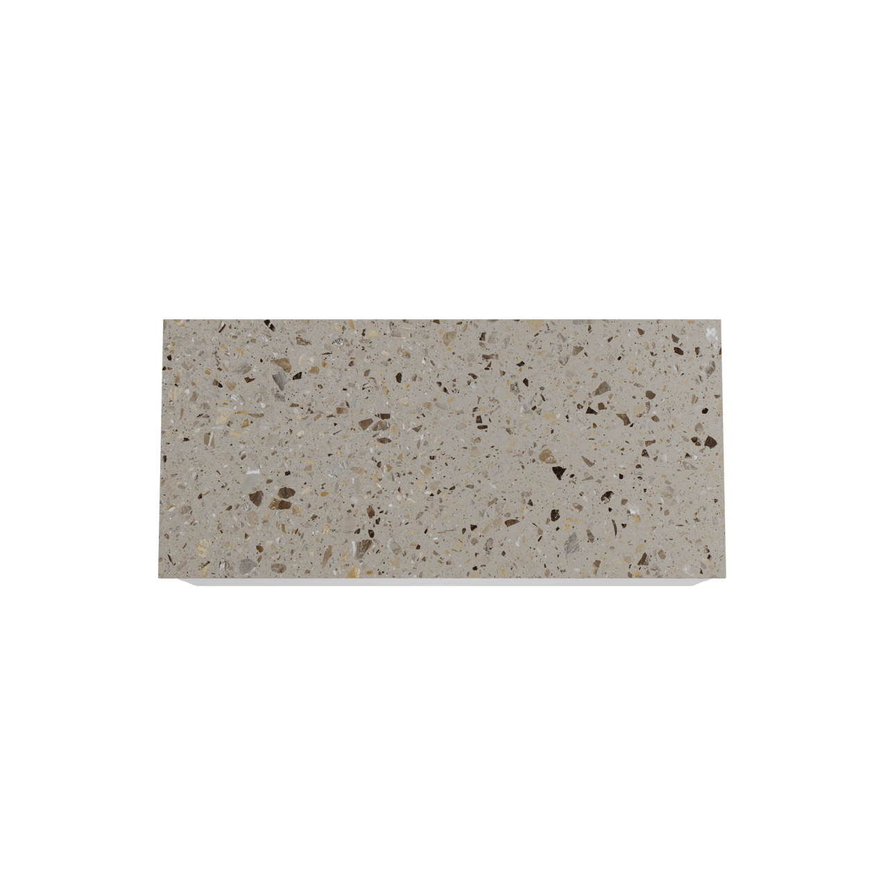 Balmani Mitra meuble salle de bains suspendu 120 x 55 cm blanc mat avec Stretto tablette simple ou double en terrazzo greige terrazzo