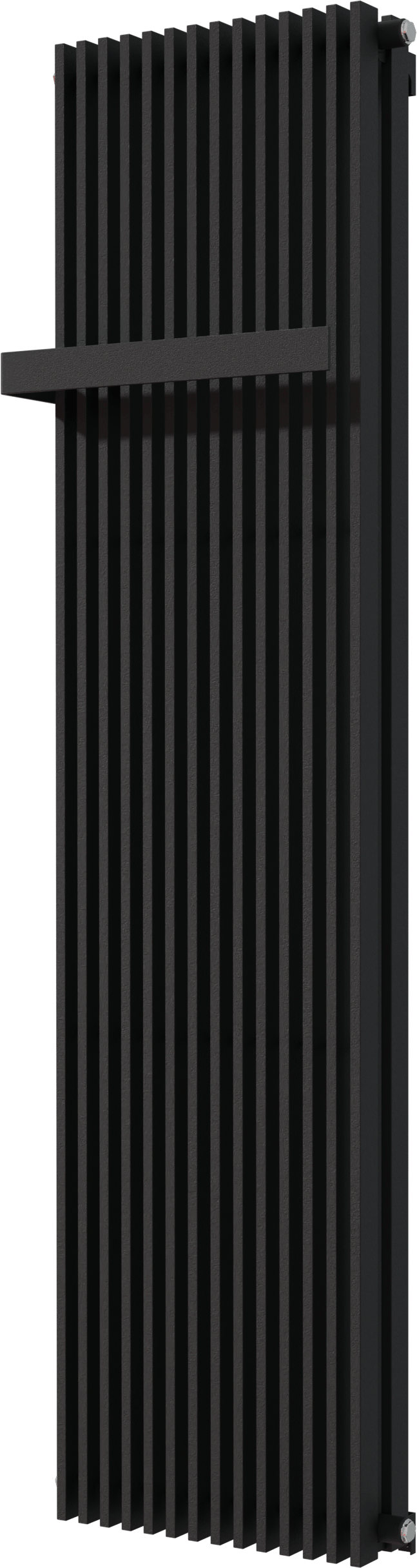 Vipera Corrason Doppelhandtuchheizkörper: 50 x 180 cm, Zentralheizung, Schwarz matt, Seiten- & Mittelanschluss, 2.537W