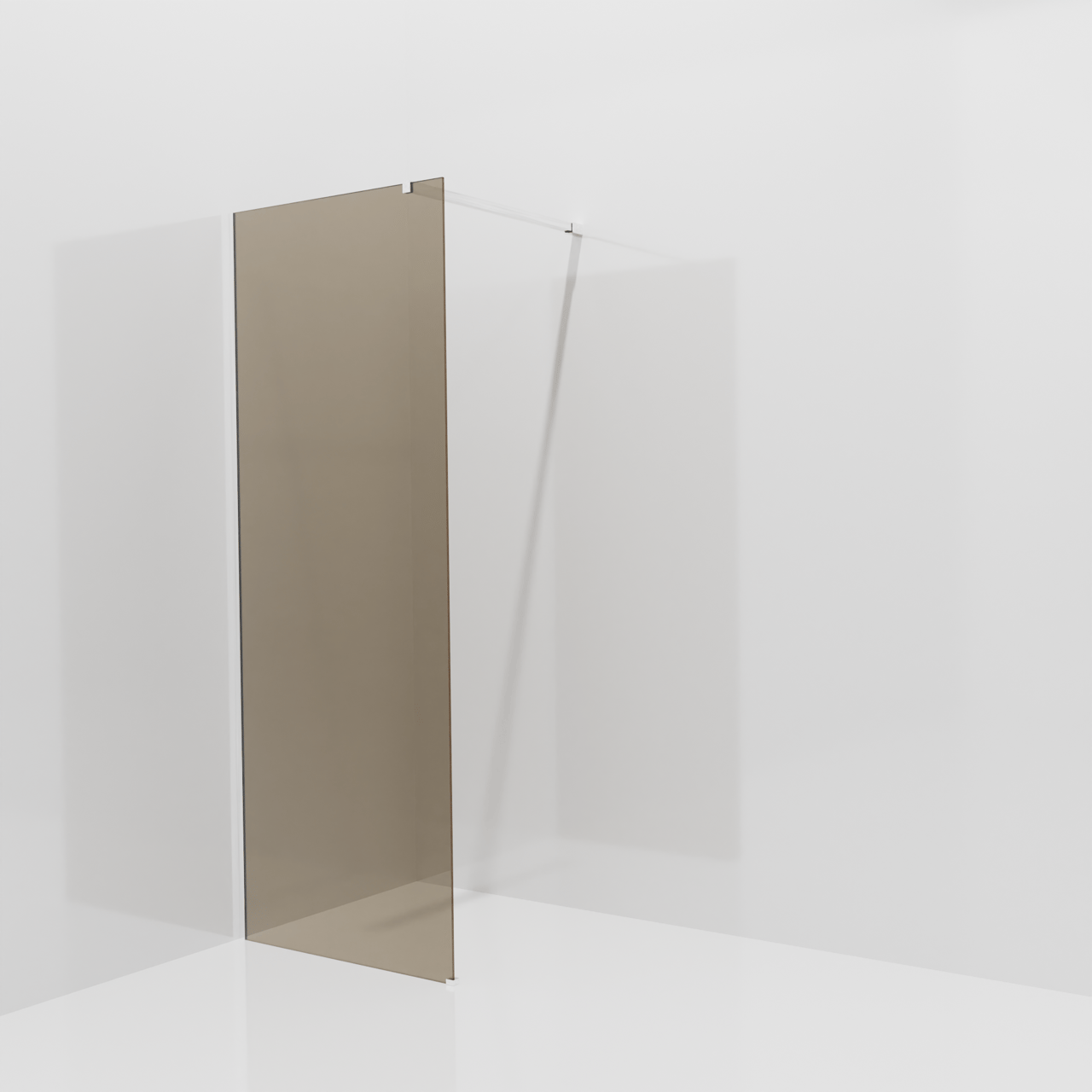 Balmani Modular Walk-In Dusche: 80 x 200 cm, Bronze Glas, inklusive Coating, Profil Chrom glänzend