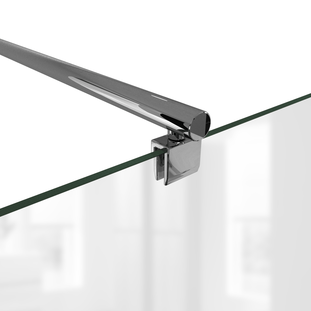 SanyOne douche à l'italienne 140 x 195 cm verre transparent profil chrome brillant