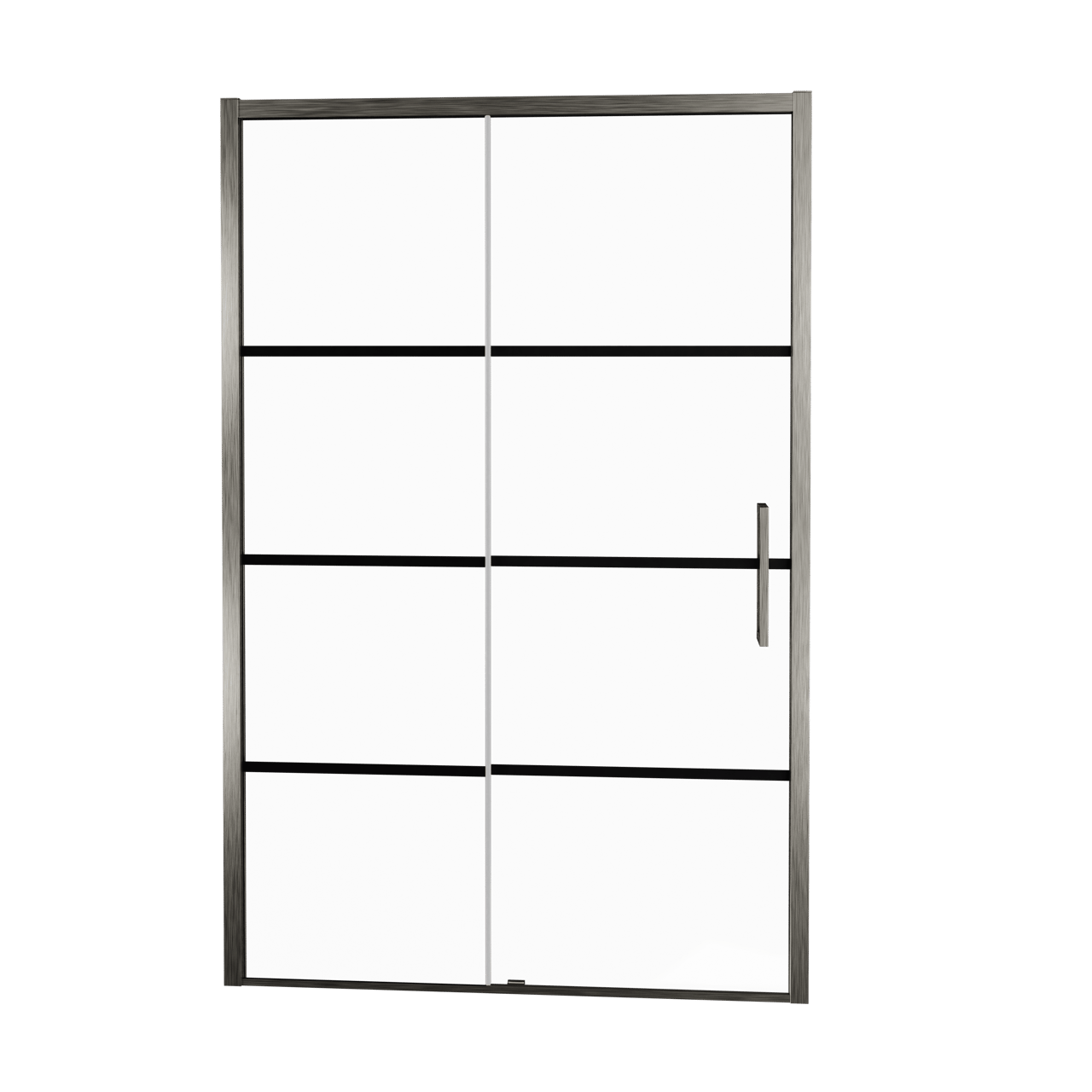 Balmani Senses Design douche schuifdeur links 160 cm x 210 cm Lined glas, Brushed GunMetal profielen, met coating