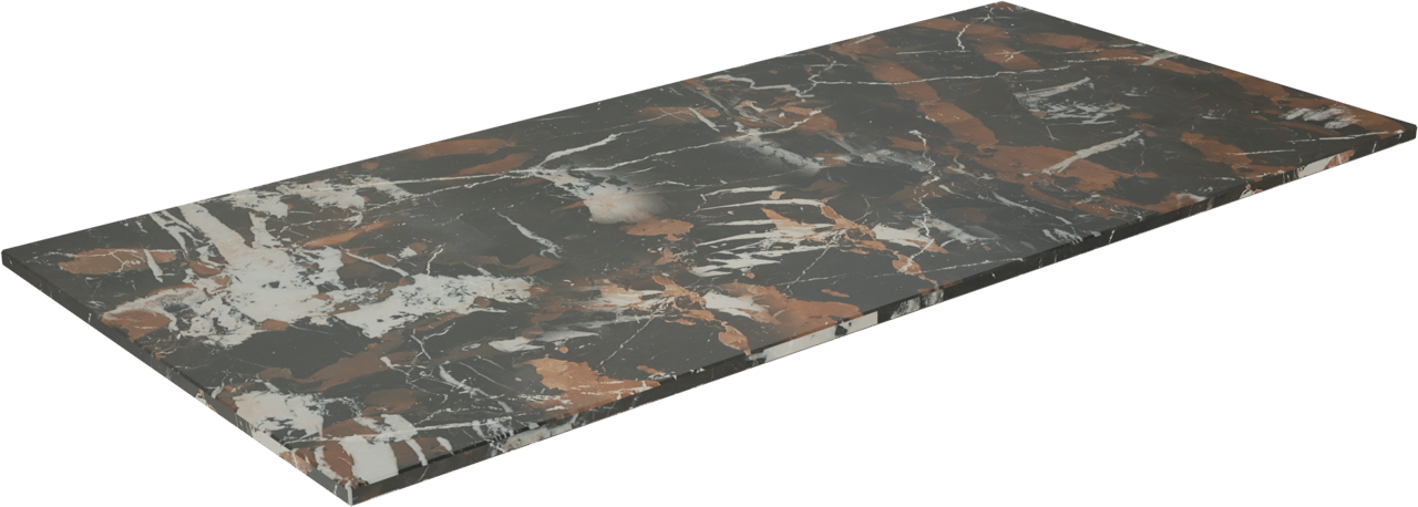 Balmani Stretto Einzel- oder Doppel Waschtischplatte, Portoro Marmor gold, 120 x 55 cm