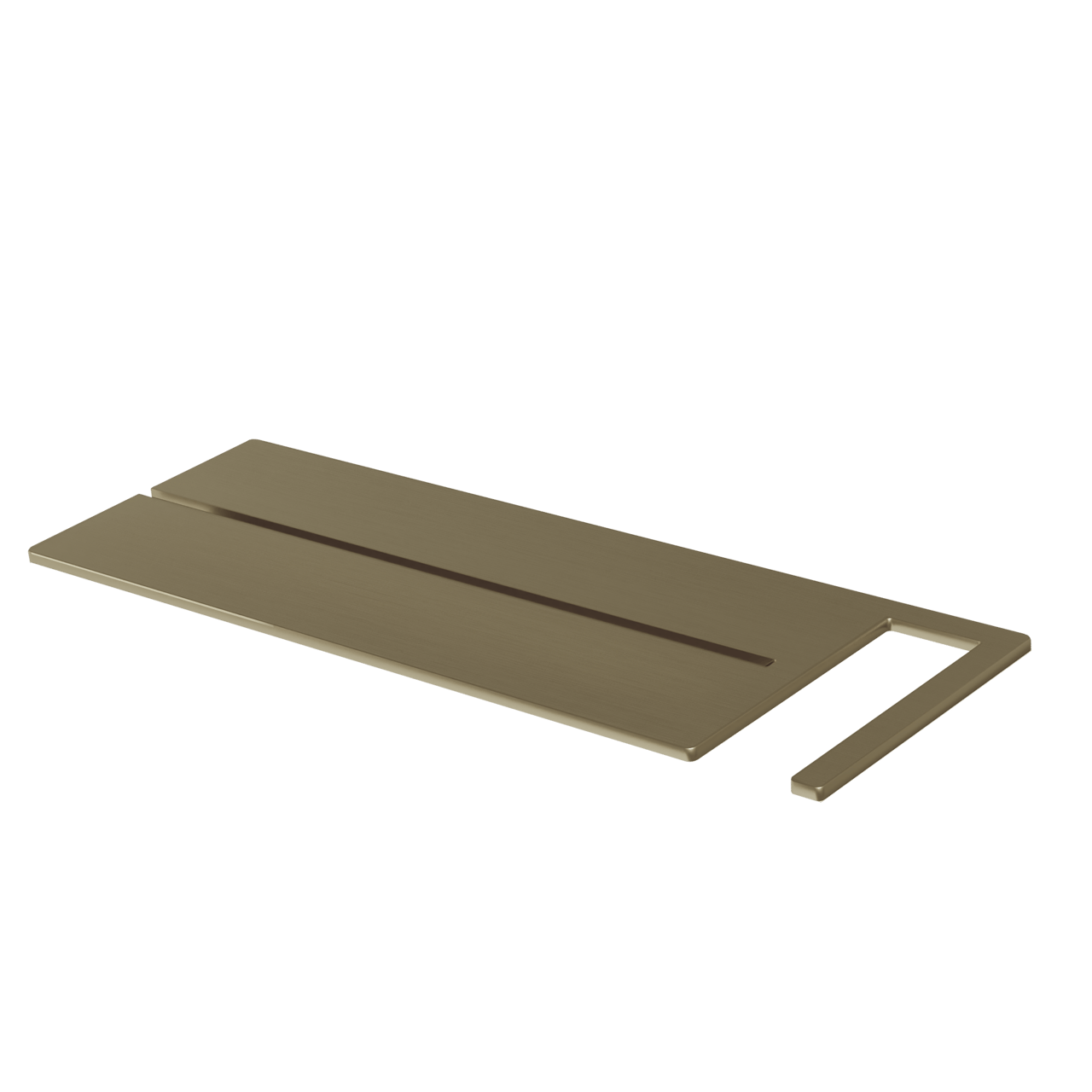 NICHT VERKAUFEN - Blaufoss Finn Seifenregal für die Dusche, brushed champagne gold, 44 x 15 cm