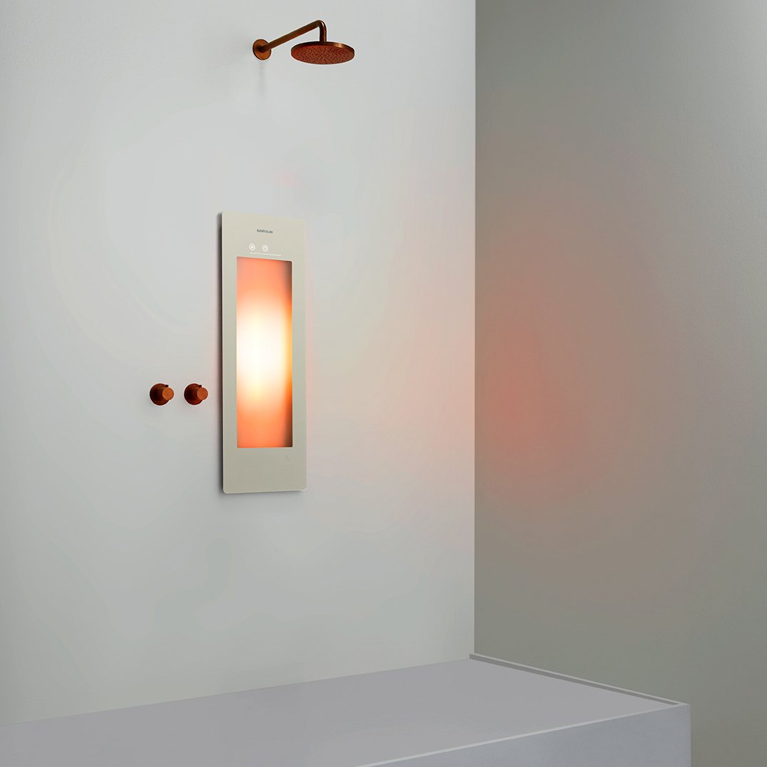 Sunshower One S Infrarot Unterputz sand white