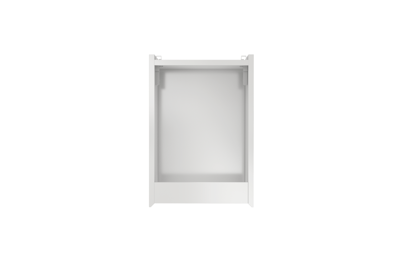 Storke Edge hängender Waschbeckenunterschrank: 35 x 52 cm, Weiß Glänzend, mit 2 offenen Nischen