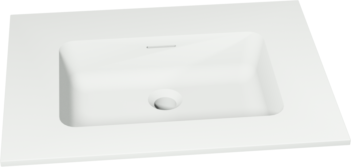 Storke Mata enkele wastafel matte Solid Surface 60 x 46 cm