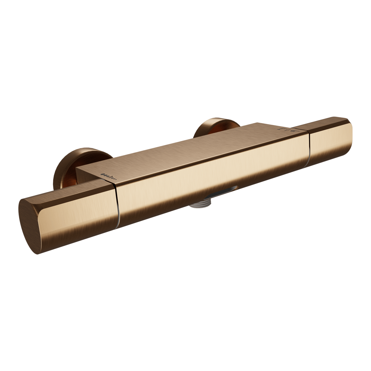 Blaufoss Eris Thermostat-Armatur Wandmontage Aufputz Badewannenarmatur brushed rosegold