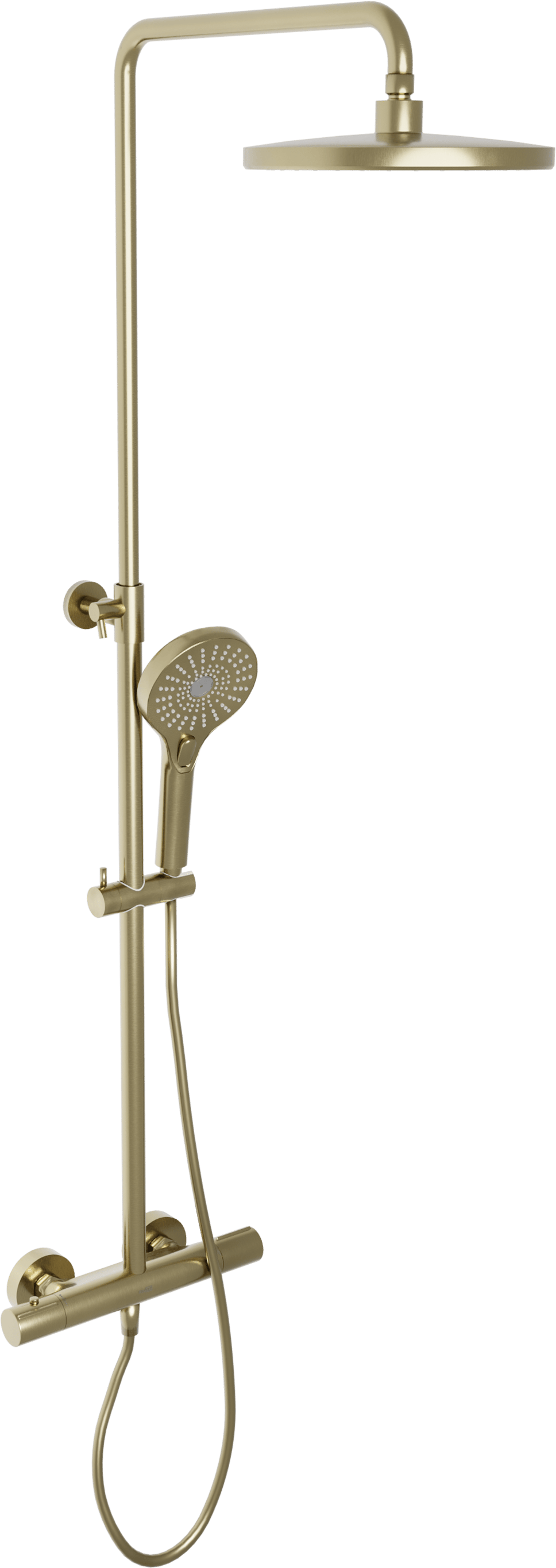 Blaufoss Onos 250 colonne de douche de pluie robinet thermostatique Brushed Champagne Gold