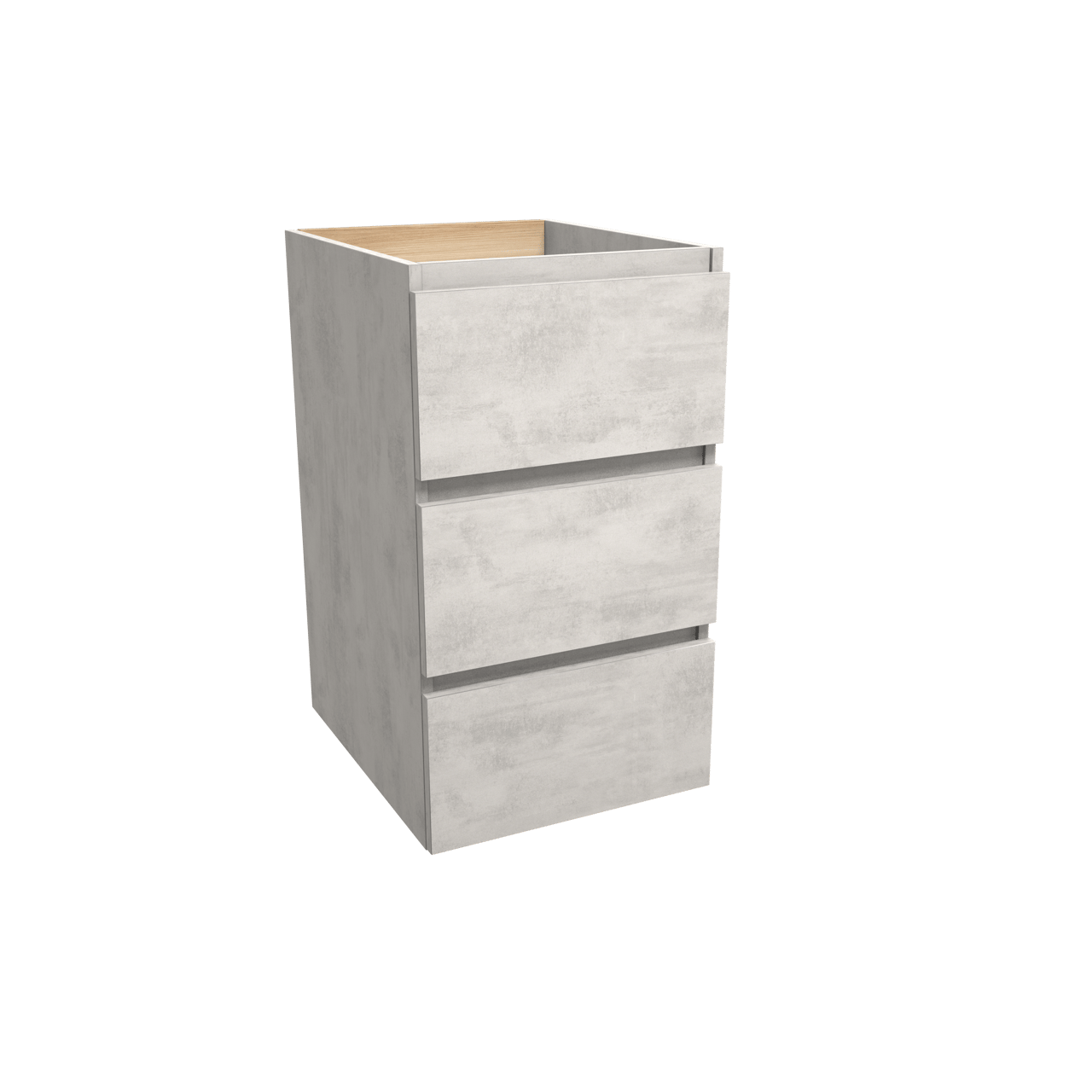 Balmani Lucida staande wastafelonderkast 45 x 55 cm beton zilvergrijs 3 lades