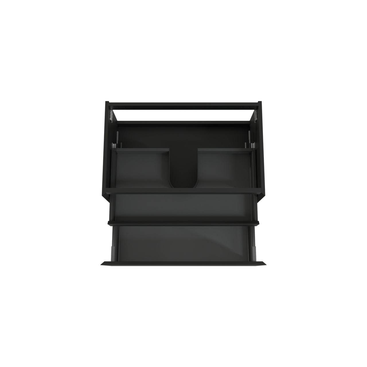 Balmani Idra by Mitra meuble sous-lavabo suspendu 90 x 55 cm noir mat 2 tiroirs