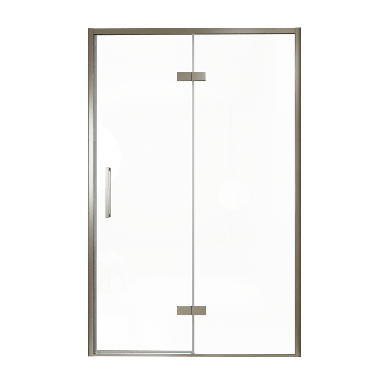 Balmani Senses Design douche draaideur rechts 140 cm x 210 cm Helder glas, Brushed GunMetal profielen