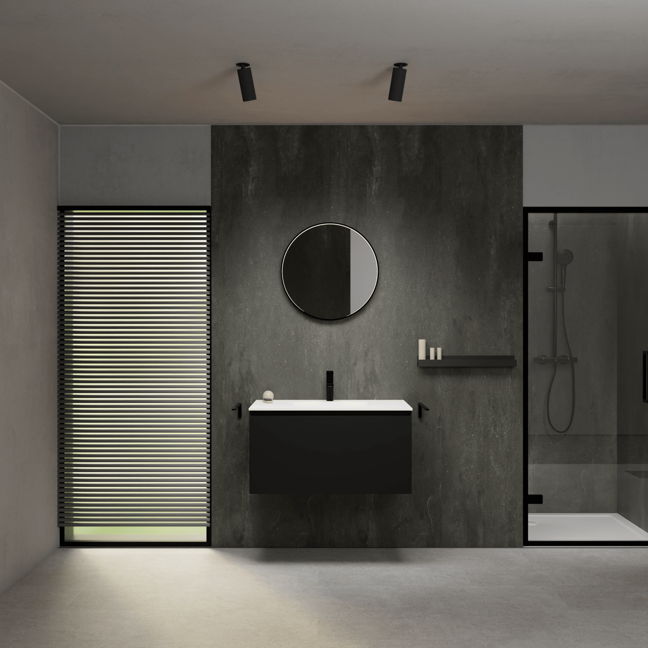 Florris Stockholm SPC klik vinyl vloer, 6 stuks, 40x80cm, Crater Grey