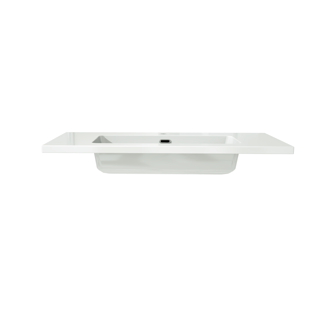 Storke Diva enkele wastafel glanzend composiet marmer 80 x 46 cm