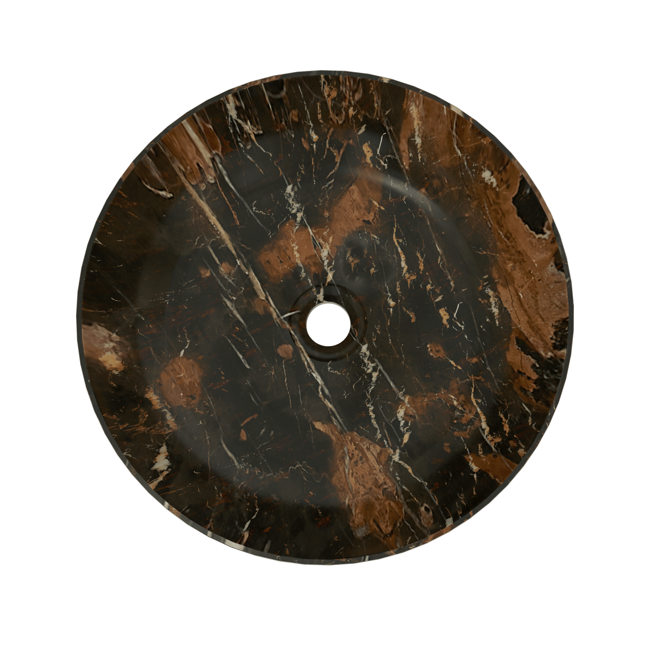 Balmani Still vasque à poser marbre Portoro Gold rond Ø 38 cm