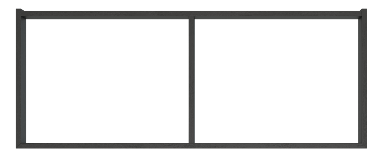 Balmani Lucida sokkel voor wastafelonderkast zwarte eik 120 x 55 cm